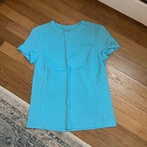 Blue athletic works top